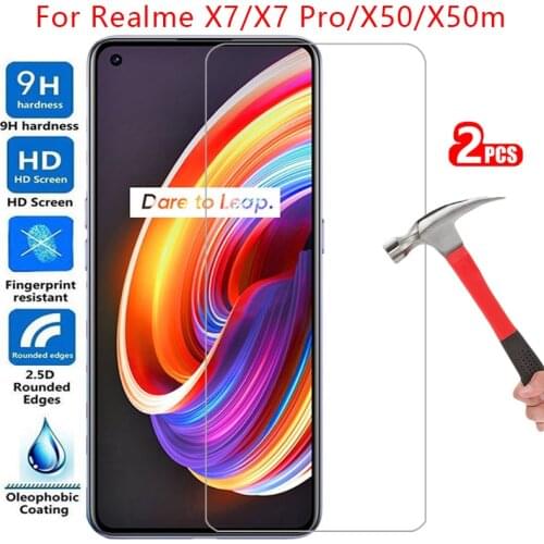 Protective tempered glass for realme x7 pro x50 x50m 5g screen protector on realmi x 7 50 m 7x 50x x7pro film realmex7 realmex50