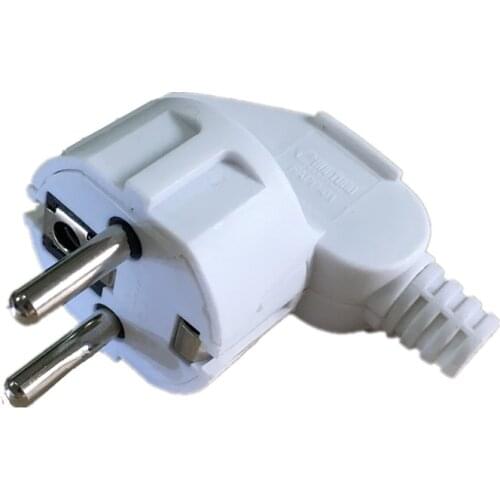 1PC white black EU Germany Europe European style detachable Rewirable plug EU KR Power Adapter detachable Electrical plugs
