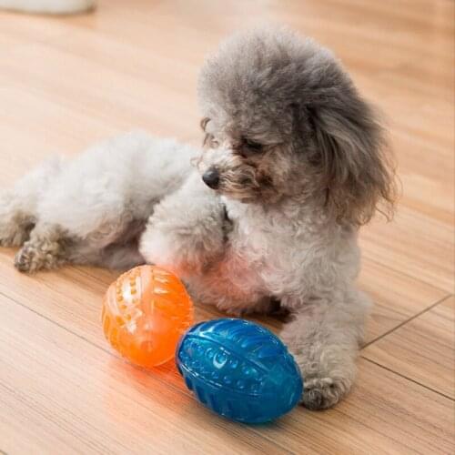 A 1Pcs Pet Dog Toys Extra-tough Rubber Jump Toy Interactive Elasticity Ball Dog Chew Toys For Dog Tooth Cleaning Treat Ball