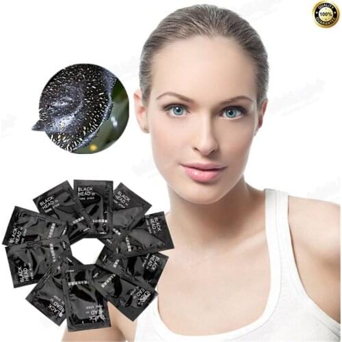 100% effect Deep Cleansing Purifying Peel Off Volcanic Mud Blackhead Suction Mask Blackhead-cleaning Makeup Beauty mask 1Pcs