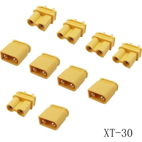 5Pairs XT30 Plug Socket XT-30 Male Female Bullet Connector for RC Lipo Battery Quadcopter Motor Controller