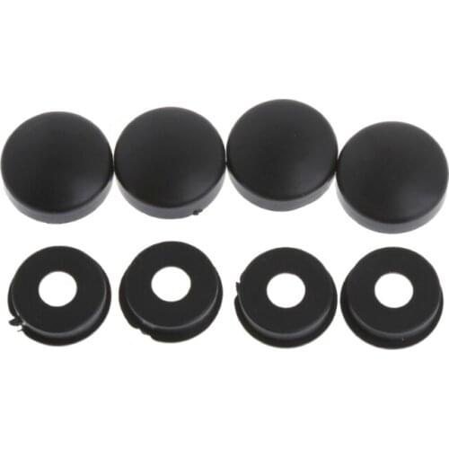 8 Pcs ABS License Plate Frame Screw Nut Caps+Bolt Cover Set For Car T3ED