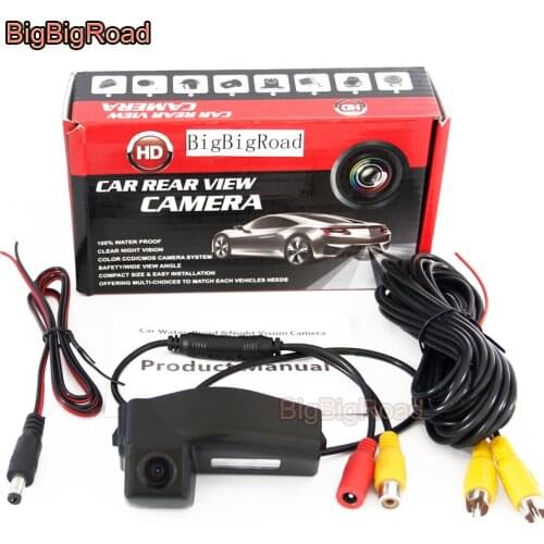 BigBigRoad Car Rear View Parking CCD Camera For Mazda2 Mazda3 Mazda 2 3 M2 M3 Demio DE Hatchback 2004 2005 - 2012 2013 Sport