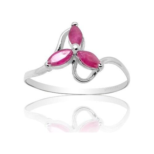 CoLife Jewelry Fashion Ruby Silver Ring for Party 2.5mm*5mm Natural Ruby Ring Solid 925 Silver Ruby Jewelry Gift for Woman