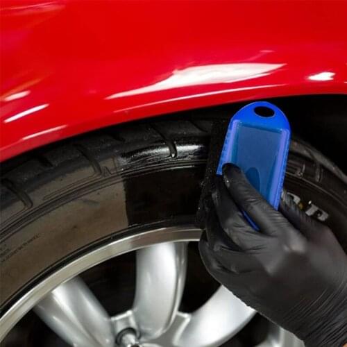 Car Wheel Cleaning Sponge Tool Automotive Tyre Polishing Waxing Sponge Brush with Finger Grooves