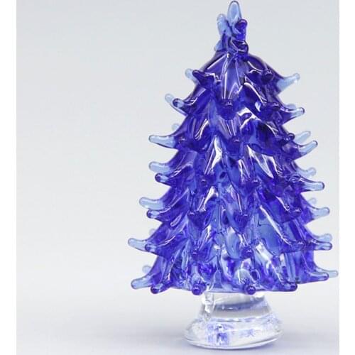Crystal Christmas Tree Figurines Paperweight Glass Crafts Art&Collection Table Car Ornaments Souvenir Home Decor Wedding Gifts