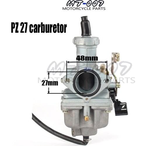 27mm Carburetor PZ27 Hand Or Cable Choke for KEIHIN 125cc 140cc 150cc 160cc Dirt bike ATV Quad Motorcycle Carburetor