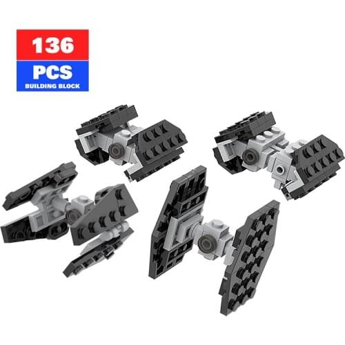 MOC Star Mini Titanium Fighter Combination Space Battle Movie Serie Decoration Collection Building Block Model Children Toy Gift
