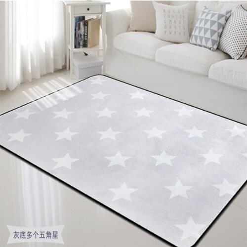 Nordic Design Star Printed Carpet Anti-Slip Floor Rug Bath Mat Soft Baby Playing Carpets for Living Room Indoor Bedroom Rugs