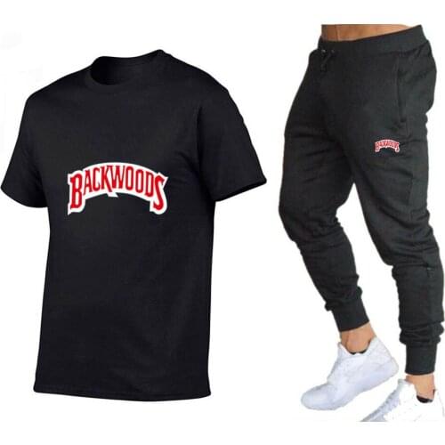 Hot-Selling Summer T-Shirt Pants Set Casual Brand Fitness Jogger Pants T Shirt Hip Hop Fashion Mens Tracksuits