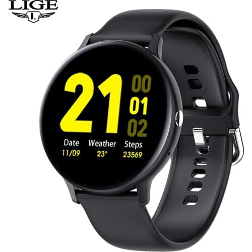 LIGE Smart watch For men is Suitable For Android IOS mobile phone heart rate IP68 waterproof Full touch screen Luxury Smartwatch