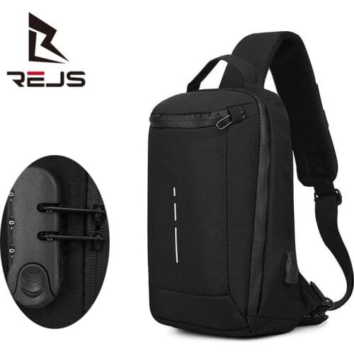 Multifunctional Mens Crossbody Bag Anti-Theft Shoulder Sling Bag Waterproof USB Short Travel Messenger Chest Pack for Male Sac