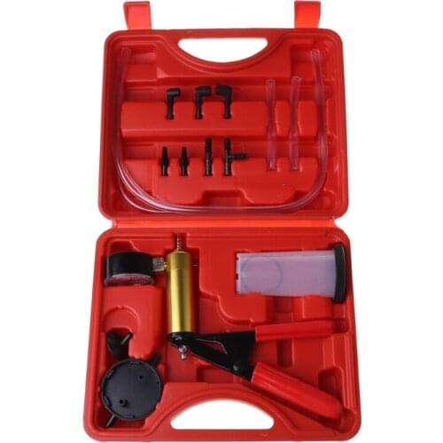 Multifunctional Hand Held Vacuum and Pressure Pump Tester Kit Brake Bleeder Complete Set for Vehicle Settings Operation Car Test