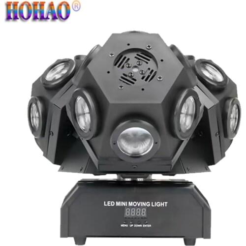 DJ Equipment KTV LED Moving Beam Head Laser RGBW Dmx512 Three-Head Laser XY Rotating Spin Disco Bar Sound Control Stage Lighting