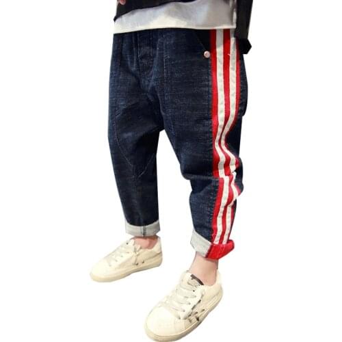 New Teenagers Boys Jeans Casual Straight Kids Solid cotton Jeans Autumn Winter Baby Boy Jeans For 4-12 Years Children Clothing