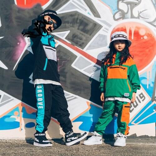 New Jazz Dance Costume Modern Dance Kids Child Hip Hop Clothes Dance Costumes For Girls Boys Dancing Street Clothing DWY3847