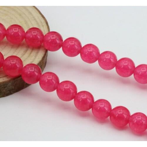 Charming Pink Chalcedony Accessories 8mm Round Loose Beads DIY parts stone suitable women Girl gift jewelry making wholesale