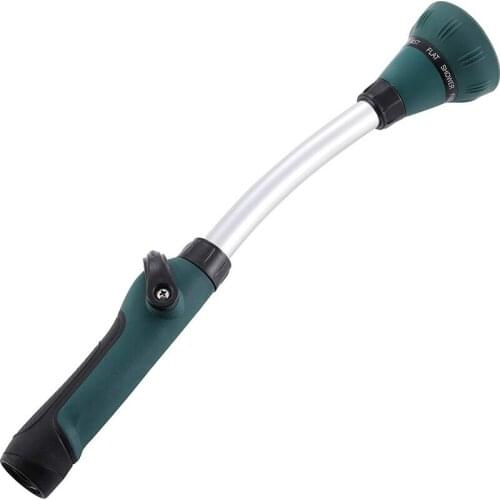 8 Function Metal Car Washing Gun Adjustable High Pressure Long-Pole Spray Gun Thumb Control Zinc Alloy Spray Long Gun