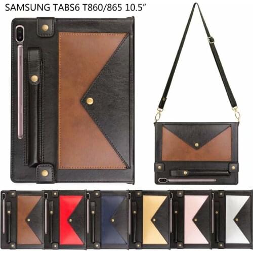 Color Matching PU Leather Case For Samsung Galaxy Tab S6 SM-T860 SM-T865 10.5 inch 2019 Stand Cover Tablet Protective Coque