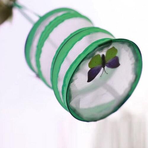 Portable Folded Insect Cage Collapsible Plant Greenhouse Light Transmitting Observation Network Kids Biology Class Accessories