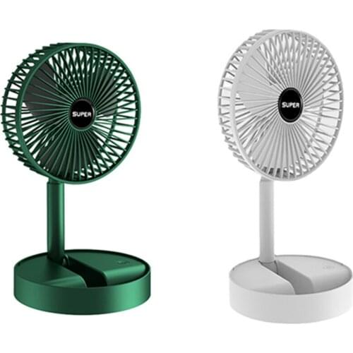 Portable USB Rechargeable Fan Office Household Foldable Telescopic Fan Low Noise Battery Mini Electric Fan