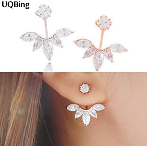 3 Colors Brand Daisy Stud Earrings Fashion Pure 925 Silver Crystal Stud Earrings Jewelry Pendientes Brincos Fashion Jewelry