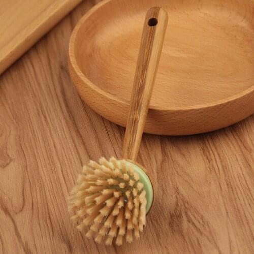 Multifunction New Bamboo Handle All-Purpose Scrub Dishwasher Dish Brush Kitchen Cleaning Tools Dish Brush with Bamboo