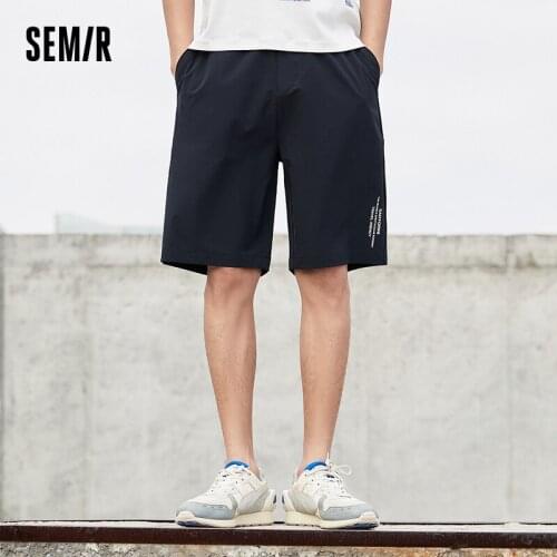 SEMIR Casual Shorts Men 2021 Summer New Style Storage Bag Trendy Drawstring Elastic Waist Loose Fith Point Short Pants