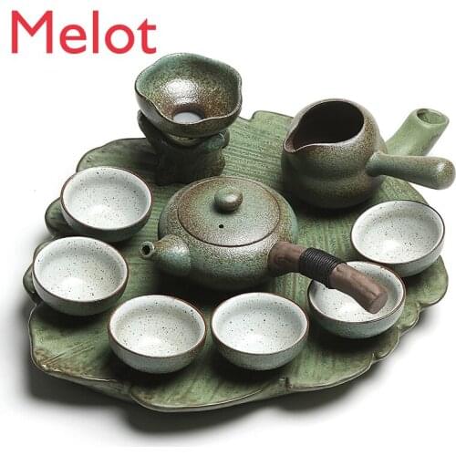 Light Luxury Japanese Style Kung Fu Tea Set Set Bubble Drying Table Living Room Pot Cup Tea Home Meeting Office Small Set Tea