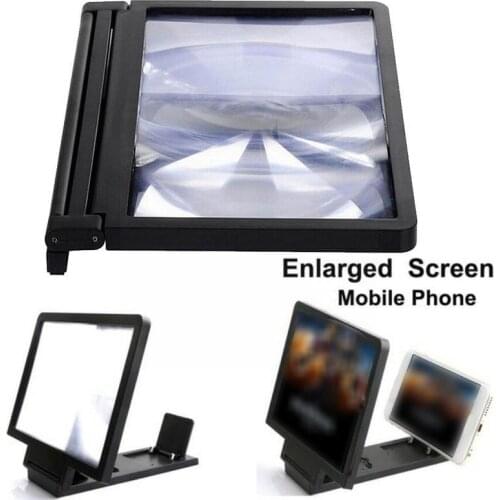 3D Mobile Phone Screen Magnifying Glass Cellphone Magnifier Watching For Table Enlarger TV Video Moving D4A2