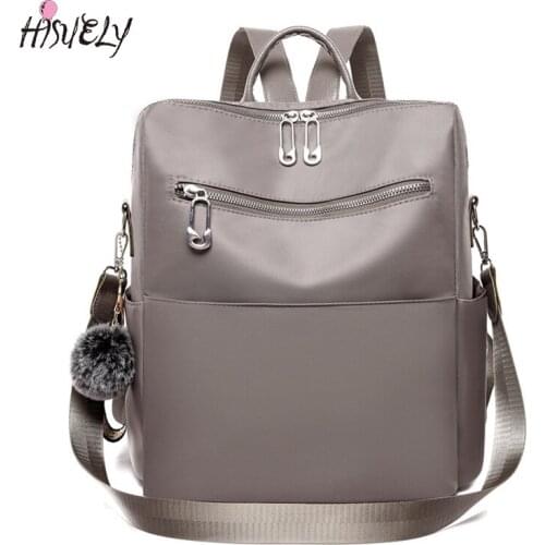 HISUELY Fashion Bohemia Women Shoulder Bag PU Leather Travel Backpack High Quality School Bag for Girl Sac a Dos Feminina BG924B