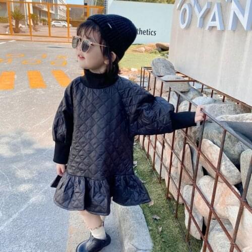 Winter Girls Coat-Dess Soft Quilted Thick Korean Dress Princess Autumn Clothes New European American Style ChildrenS Clothing