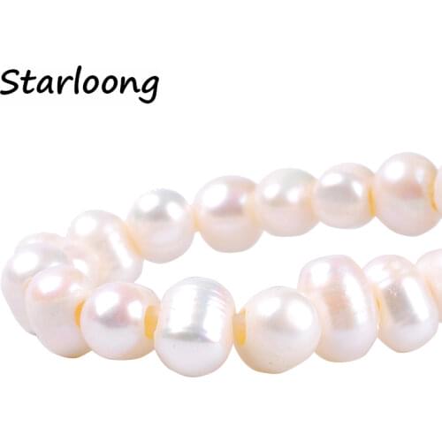 1pack/lot AA quality hole 3.5mm 10-11mm round Lateral hole natural fresh water pearl beads jewelry making for necklace bracelet
