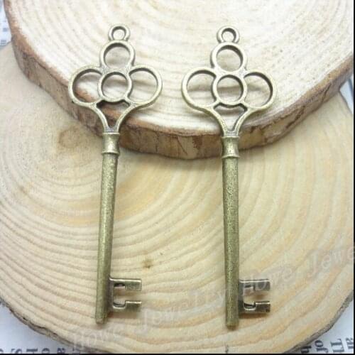 30 pcs Vintage Charms Key Pendant Antique bronze Fit Bracelets Necklace DIY Metal Jewelry Making