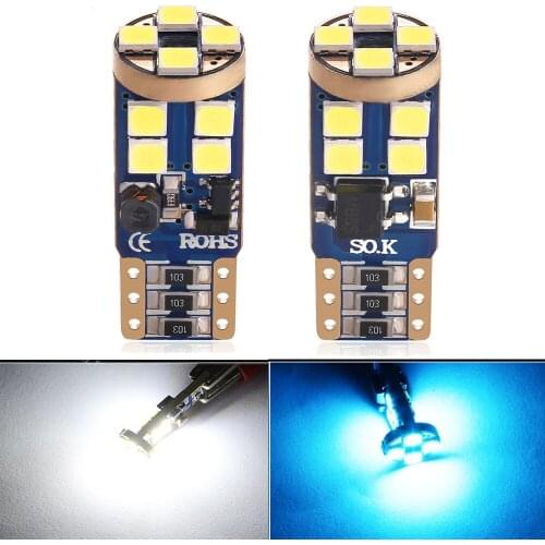 4PCS T10 W5W 194 Canbus 12LED Car Bulb 3030SMD Auto License Plate Reading Parking Position interior Map Door Light 6000K White