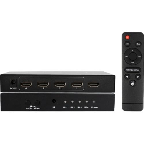 4X1 HDMI*Compatible Multi-viewer Quad Screen Real Time Multiviewer with HDMI-Compatible seamless Switcher function full 1080P&3D