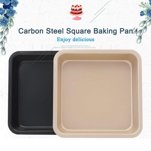 Non-Stick Carbon Steel Square Baking Pan 9 inches Bakeware Mold Cake Bread Loaf Pizza Pastry Forms Tools Kitchen Utensils