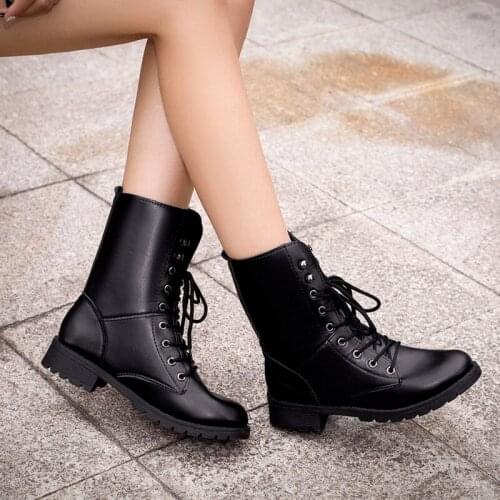Okkdey Martin boots British style 2020 new autumn and winter thick bottom lovers single boot Plush motorcycle boots ins fashion