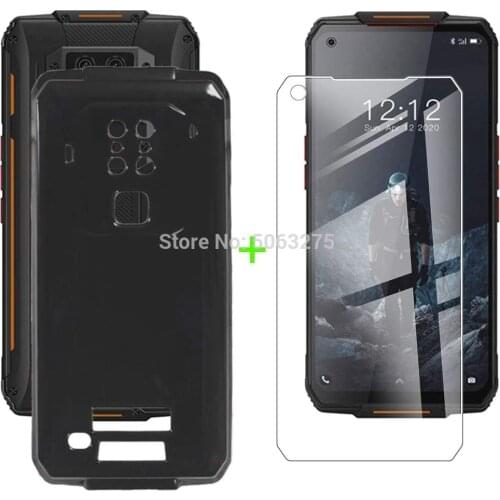 For Oukitel WP7 Case Tempered Glass Case Soft Silicone Phone Case With Full Tempered Glass For Oukitel WP7