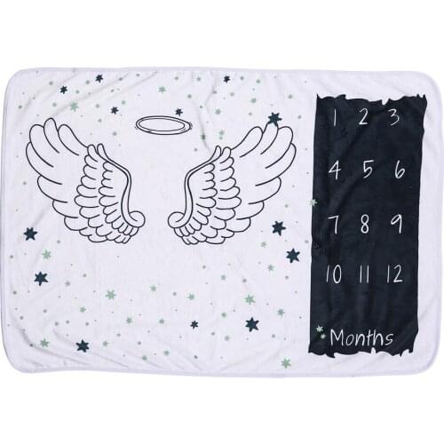 Childrens Blankets Newborns Cotton Soft Muslin Diapers Toddler Swaddle Wrap Baby Monthly Growth Milestone Flannel Print Blanket