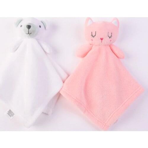 Baby Plush Toys Cartoon Bear Bunny Soothe Appease Towel Soft Stuffed Animal Security Comforter Blanket Appease Doll Sleeping Toy