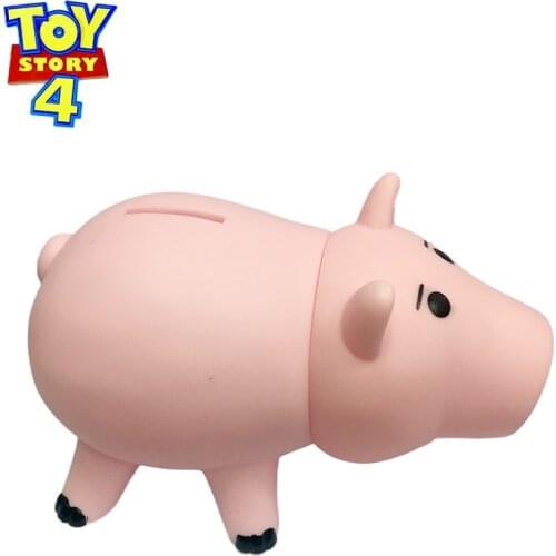 Disney Toy Story Hamm Piggy Bank Pink Pig Coin Box Anime PVC Cartoon Anime Figure Hamm Pigg Doll Model Kids Money Box Gifts