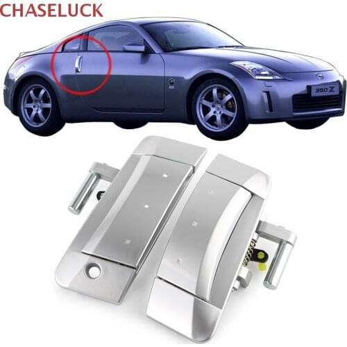 For Nissan 350Z 2003-2009 Left Right Outside Outer Door Handle Front Driver Passenger Exterior Handles Left Drive ONLY Silver