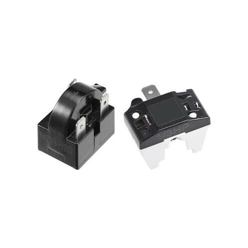 Refrigerator PTC Starter Relay 12 Ohm 3 Pin +Compressor Overload Protector 1/3HP