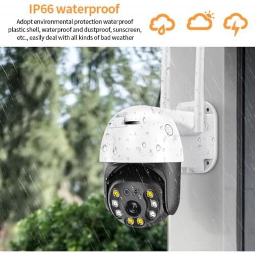 5MP Wifi PTZ Camera Tuya Outdoor Wireless Human Detect Audio IP Cam Night Vision Camera IP66 Waterproof Security CCTV Camera