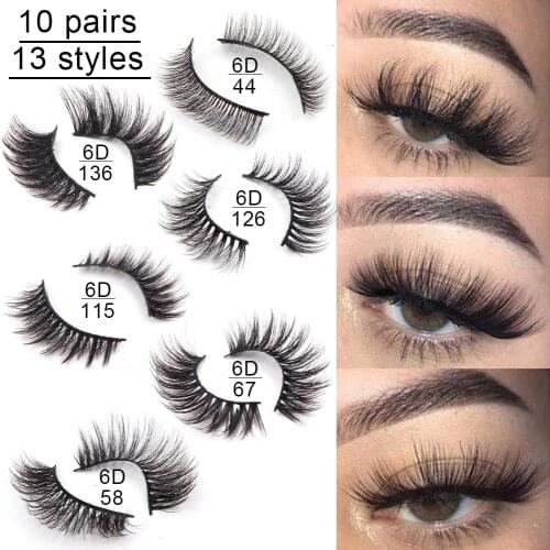 10pairs 6D False Mink Individual Eyelash Lashes Maquiagem Cilios Professionals Soft Volume Natural Mink Eyelash Extension Makeup