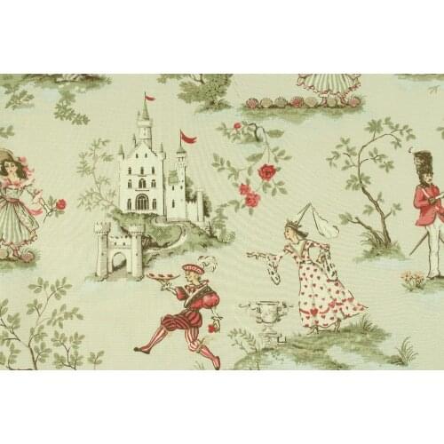 Cream base vintage design cotton canvas fabric 50*155cm 80% cotton material fashion fabric for home deco handmade clothing