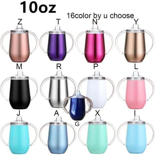 10oz Sippy Baby Kid Cup Milk Bottle Spill Proof Tumbler Wine Tumbler Double Wall Vacuum Insulated Stainless Steel Thermos Bottle
