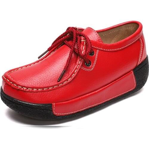 Genuine Leather Loafers for Women Slip on Flat Shoes Genuine Leather Sneakers Ladies Trainers Flats Fashion Casual Multi-color