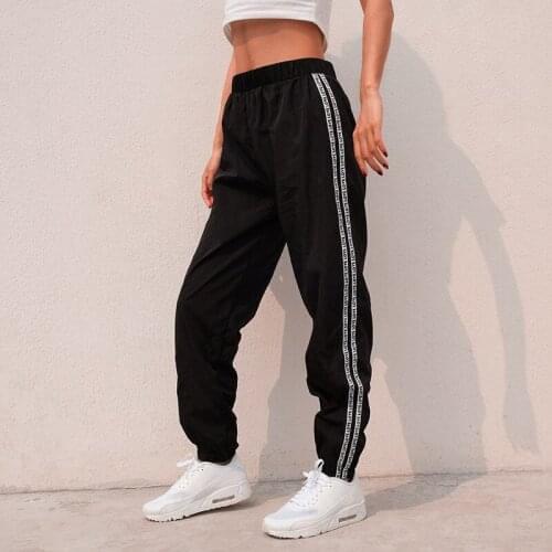 Fashion Plus Size Womens Pants Casual Sports Pants Trousers Jogging Pants Letter Harem Pants Joggers Sweatpants Bottoms Pants